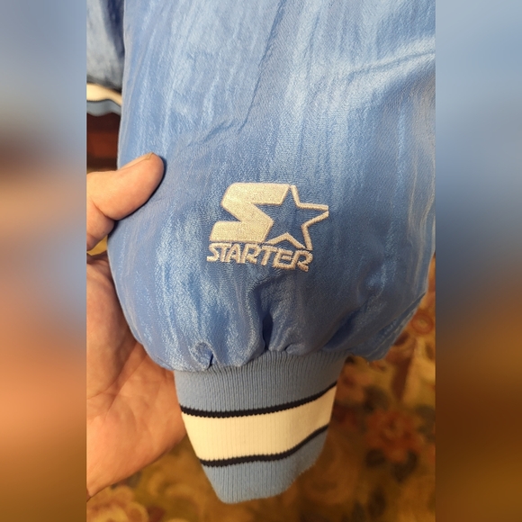 Vintage Mens 90s Carolina Tarheels Puffy Varsity Bomber Jacket  Size Medium - Picture 10 of 13